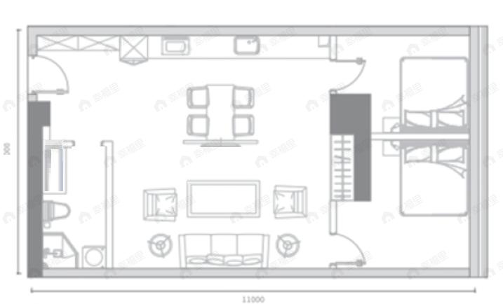 元谷2室2厅1卫户型图