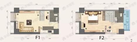 云视界1室1厅2卫户型图