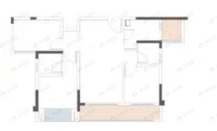 北京城建龙樾生态城3室2厅2卫户型图