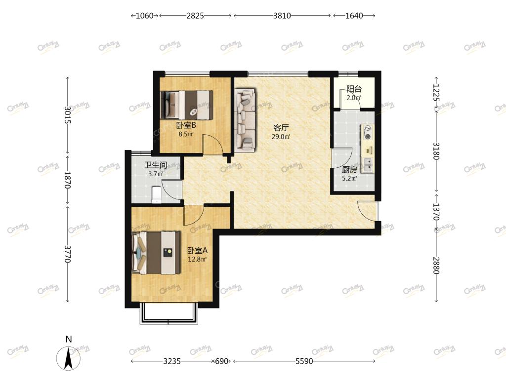 整租·富力城(A区)