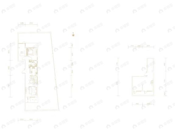4室2厅1卫建面180m²南|北户型图