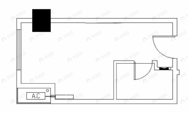 KingMall未来中心1室1厅1卫户型图