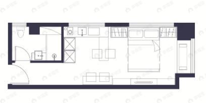 万象瑞都1室1厅1卫户型图