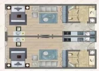 奥山光谷世纪城2室2厅2卫户型图