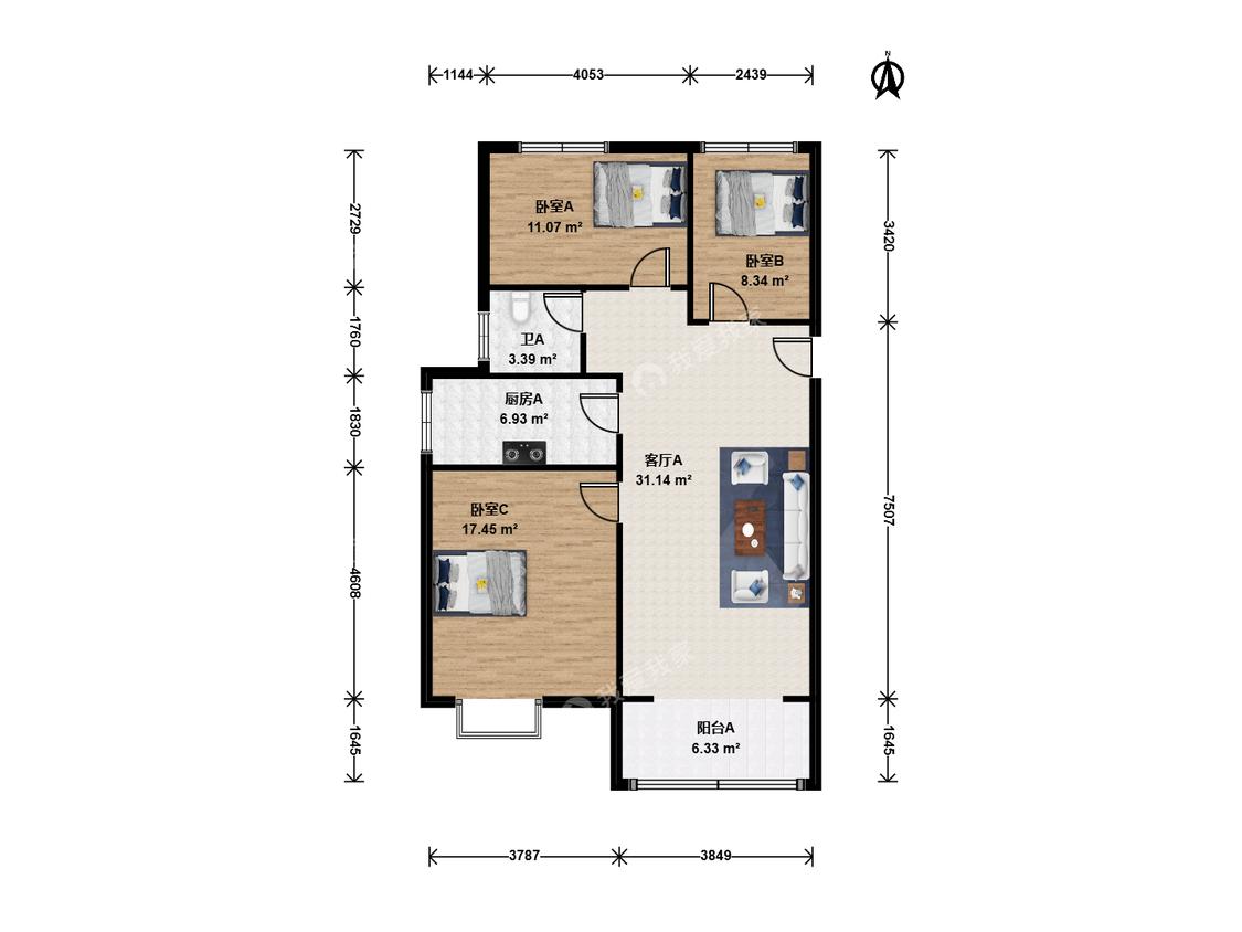 整租·城开新都雅苑