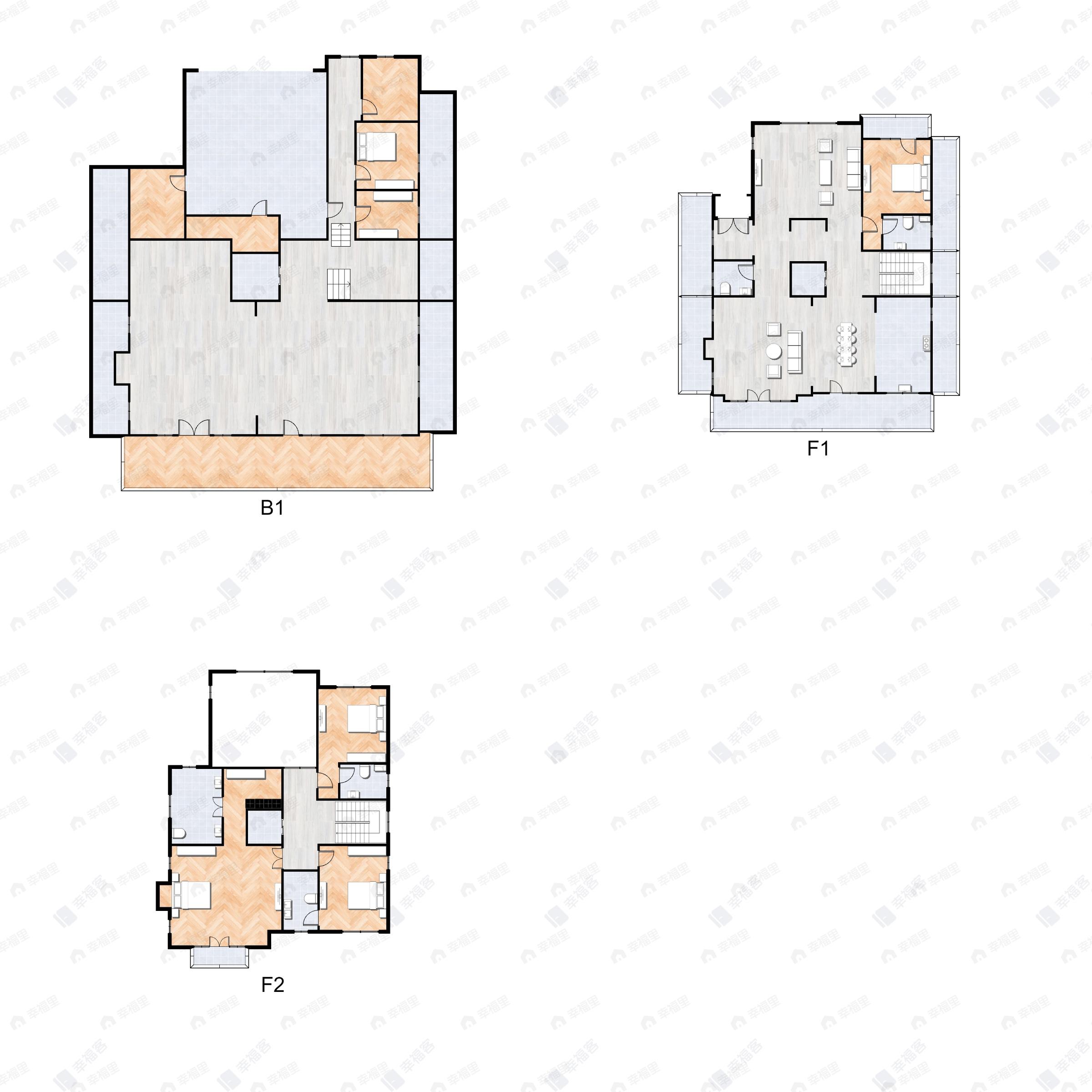 5室4厅5卫建面630平南|北户型图