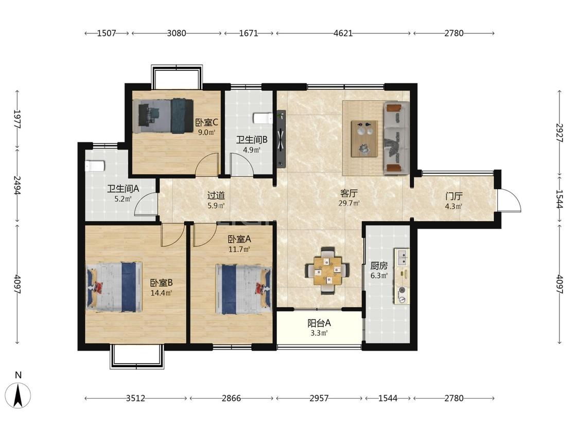 整租·海秀花园