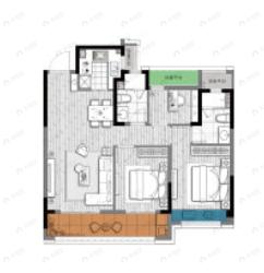 新城瓯江湾3室2厅2卫户型图