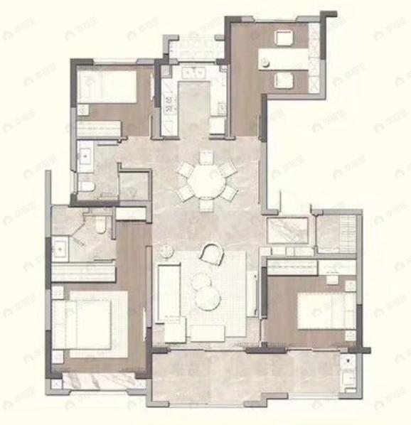 普罗理想国4室2厅2卫户型图