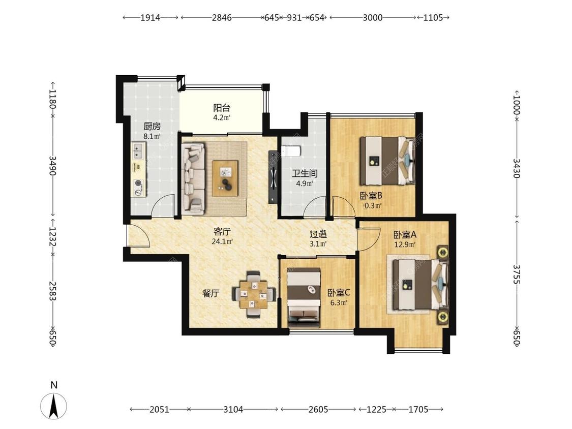 整租·招商花园城(一期)