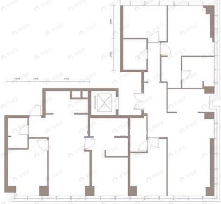 5室4厅5卫建面310m²南户型图