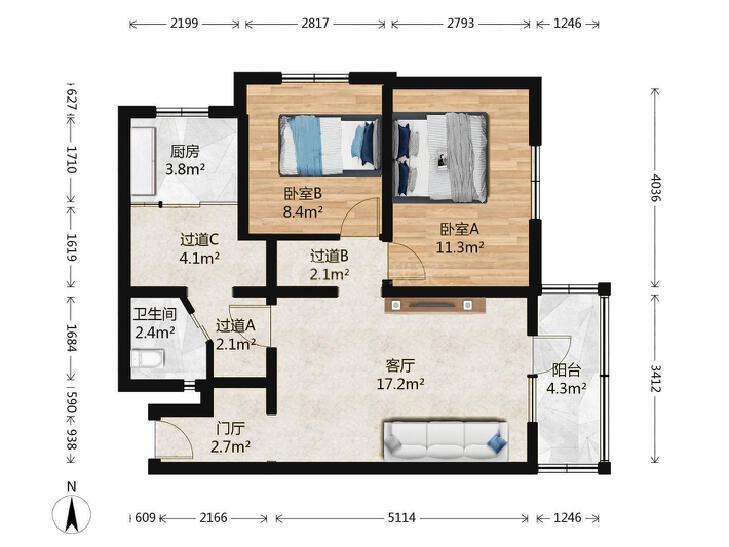整租·燕化星城建德二里