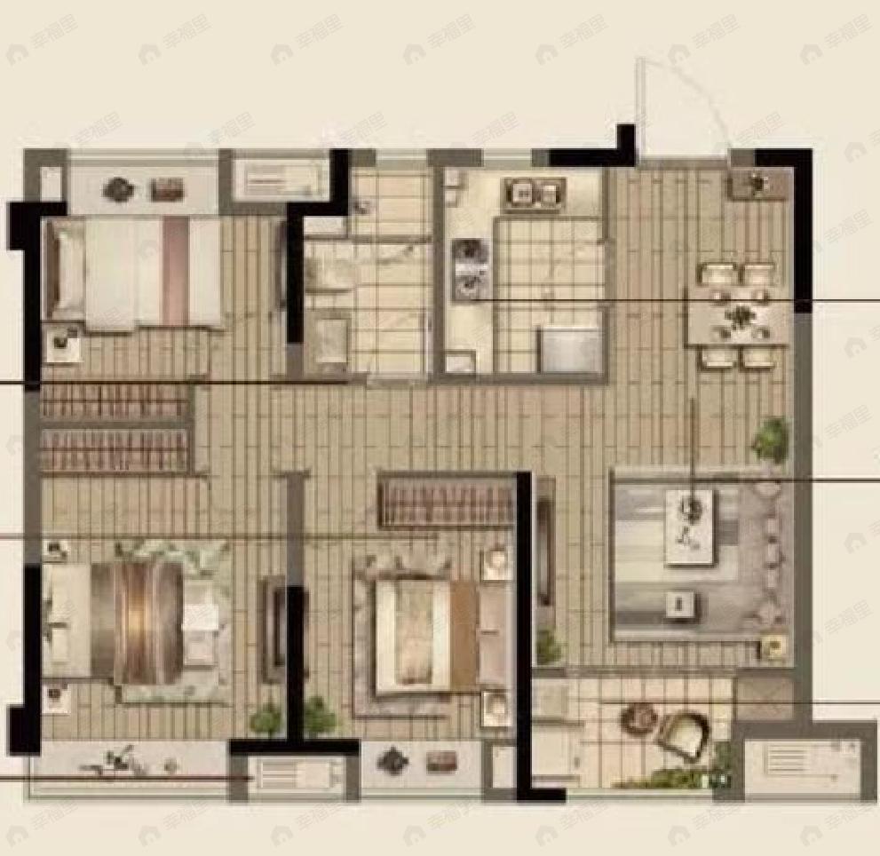 象屿印溪佳园3室2厅1卫户型图