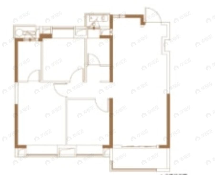 和光峯境3室2厅2卫户型图