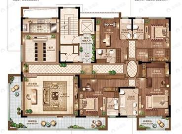 4室2厅5卫建面326平户型图