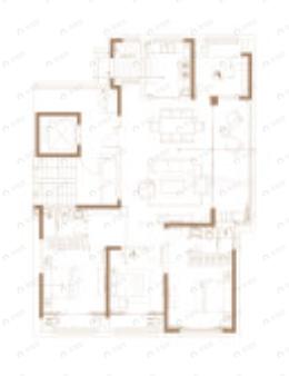 4室2厅2卫建面156平户型图