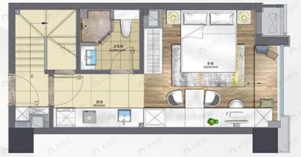 启迪协信科技城3室2卫户型图