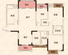 广源华府4室2厅2卫户型图