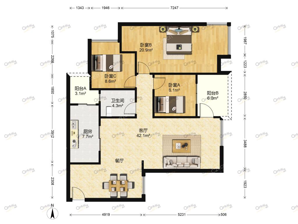 整租·双城国际(北区)