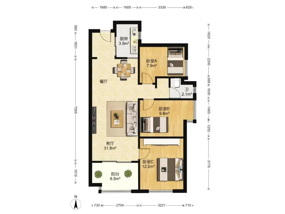 整租·万科广场幸福里