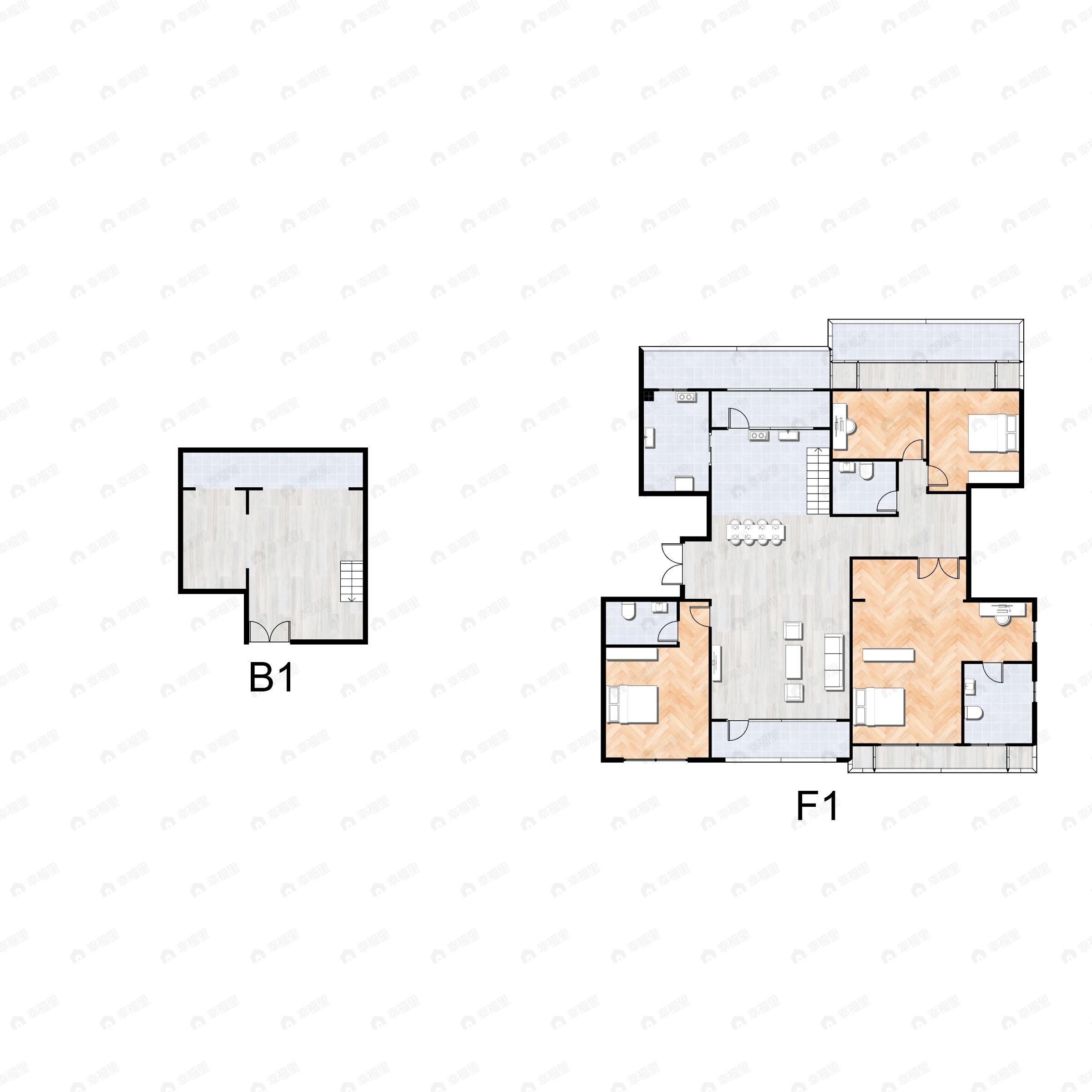 4室2厅3卫建面350平户型图