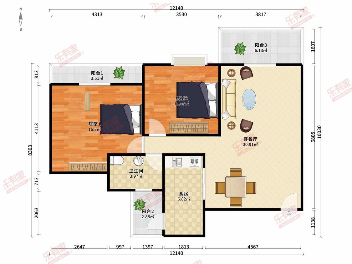 整租·凤山水岸(一期）