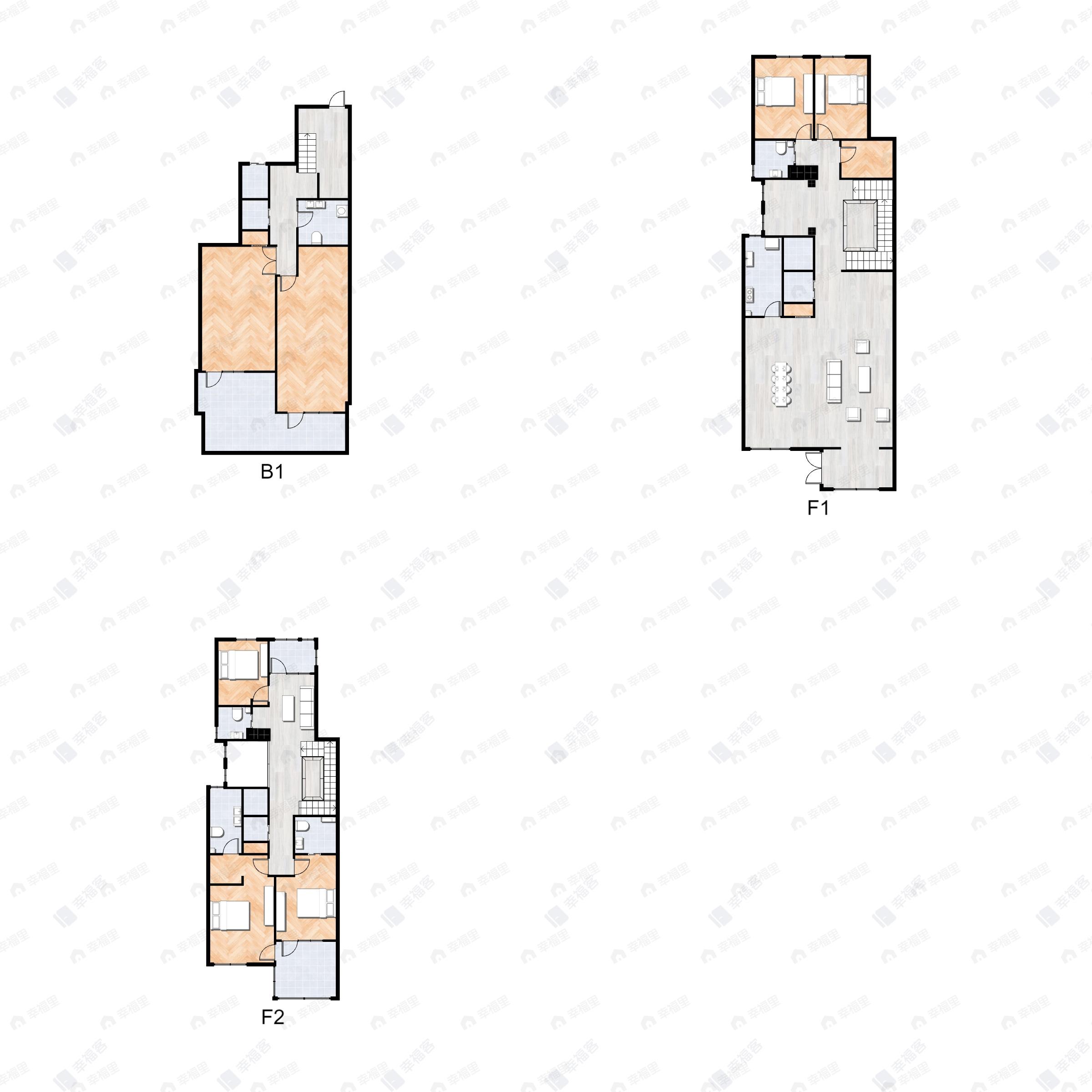 5室3厅4卫建面459m²北|南户型图