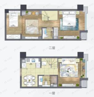 启迪协信科技城3室2厅2卫户型图