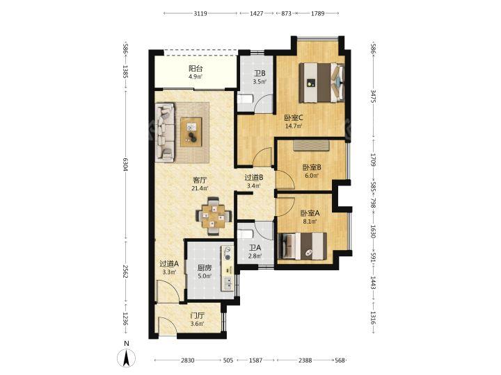 整租·时代水岸(二期)