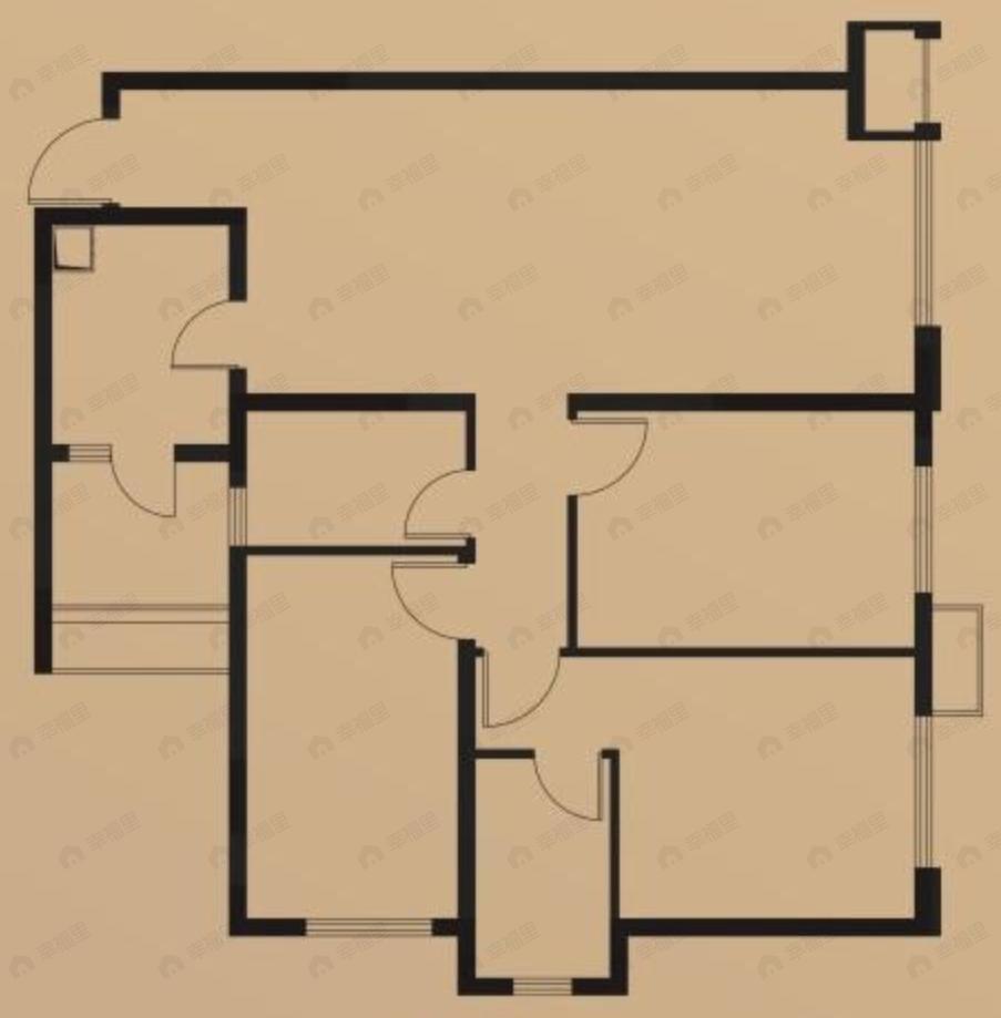滨江彼岸3室2厅2卫户型图
