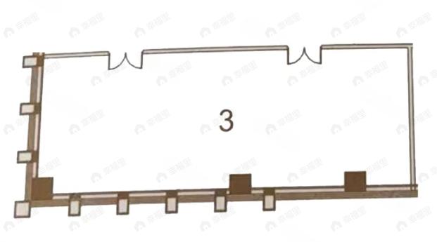 1室1厅建面180m²南户型图