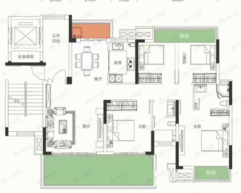 中建邕和府5室2厅2卫户型图