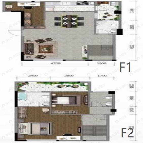 3室2厅3卫建面143平户型图