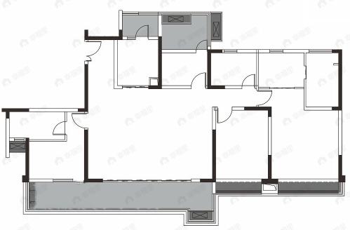 朗基紫境东来4室2厅3卫户型图