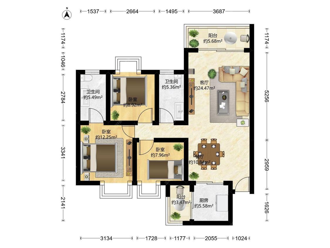 整租·卓雅花园(北苑)