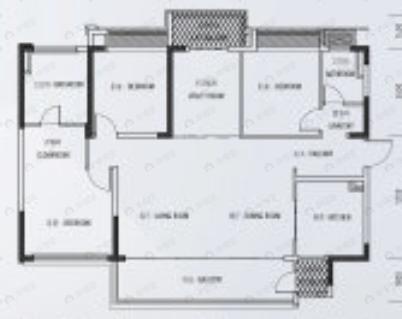 招商时代公园4室2厅2卫户型图