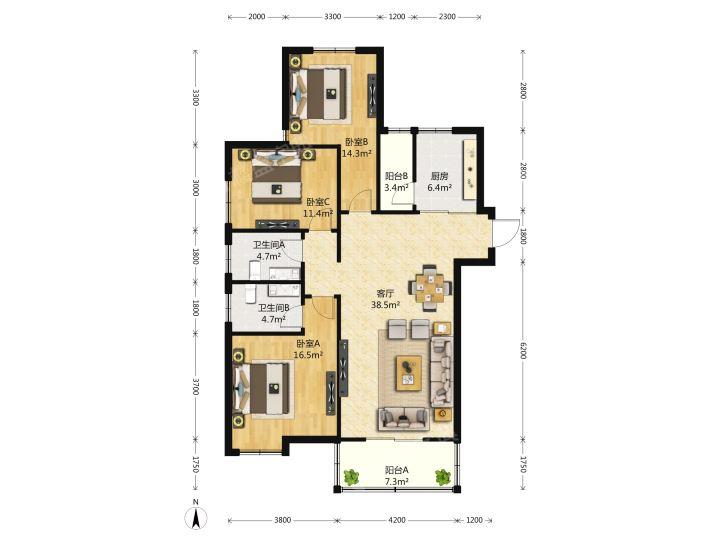 整租·曲江汉华城