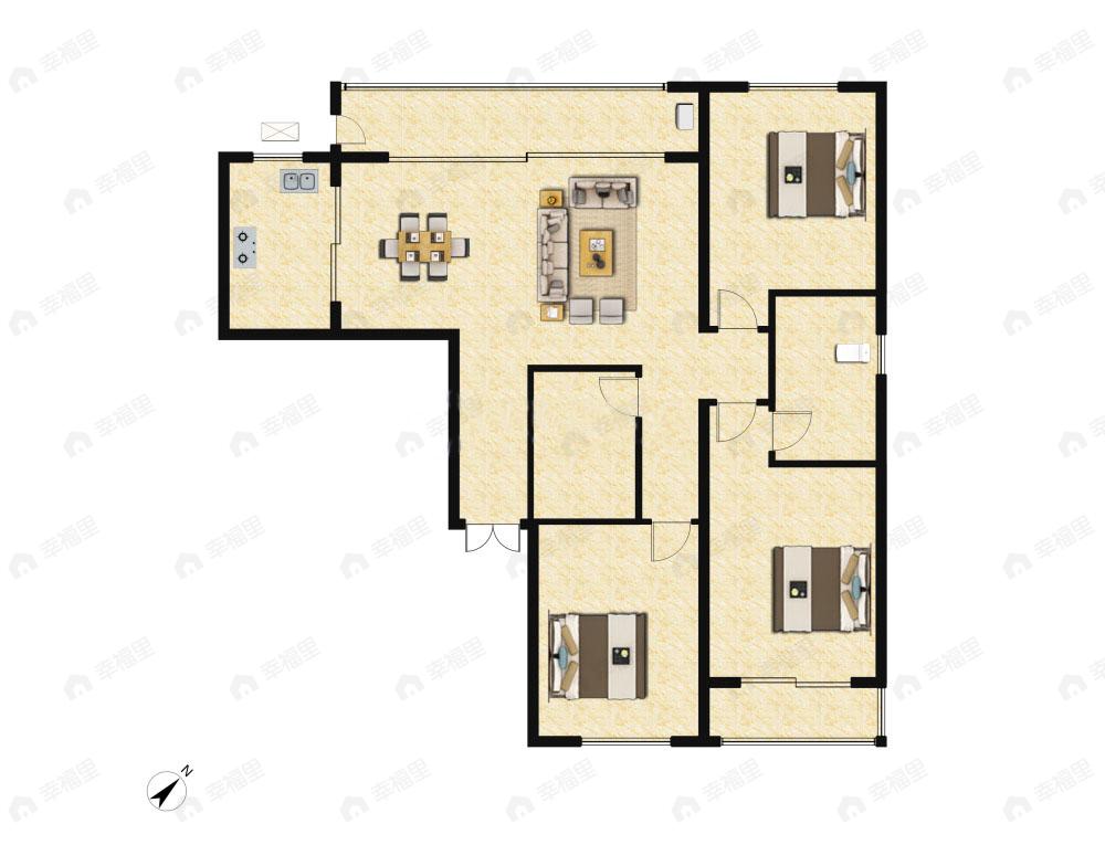 金融街融御滨江3室2厅2卫户型图