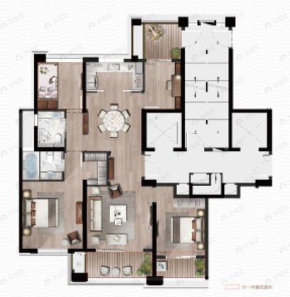 海悦城钰园4室2厅2卫户型图