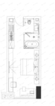 五矿长沙芒果芯域1室1厅1卫户型图