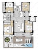 4室2厅2卫建面130平户型图