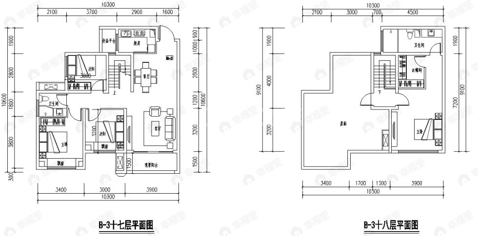 逸都江城4室2厅2卫户型图