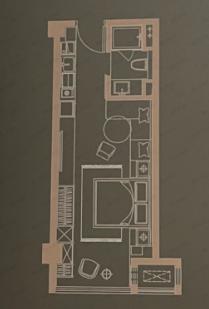 南京信泰中心1室1厅1卫户型图