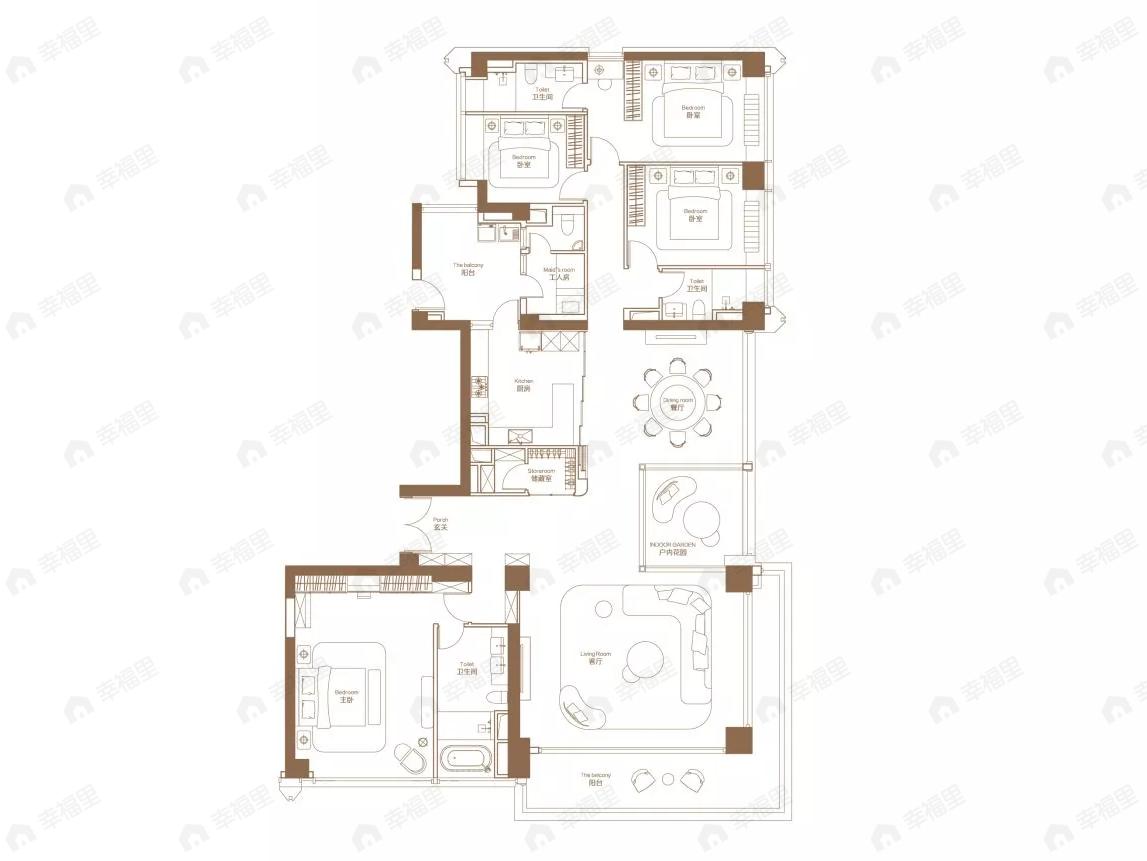 保利秀台天珺5室2厅4卫户型图