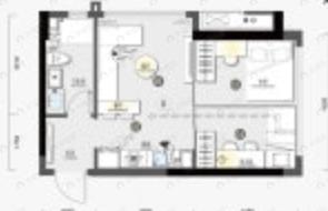 金地金城领峯1室1厅1卫户型图