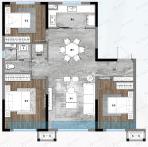 保利·和锦堂煦3室2厅1卫户型图