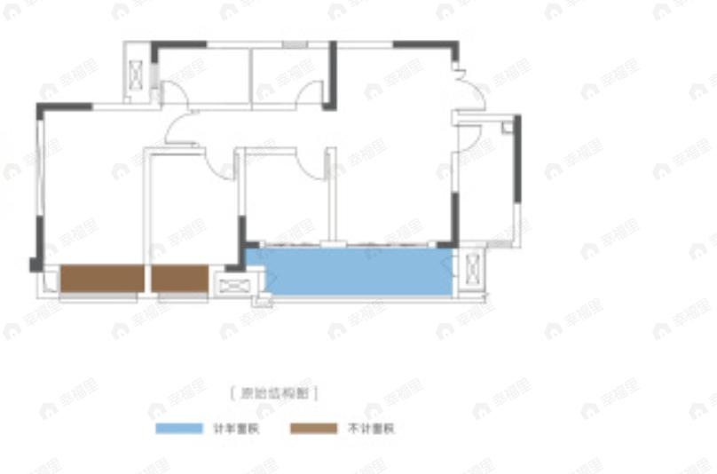 中建滨江星城3室2厅2卫户型图