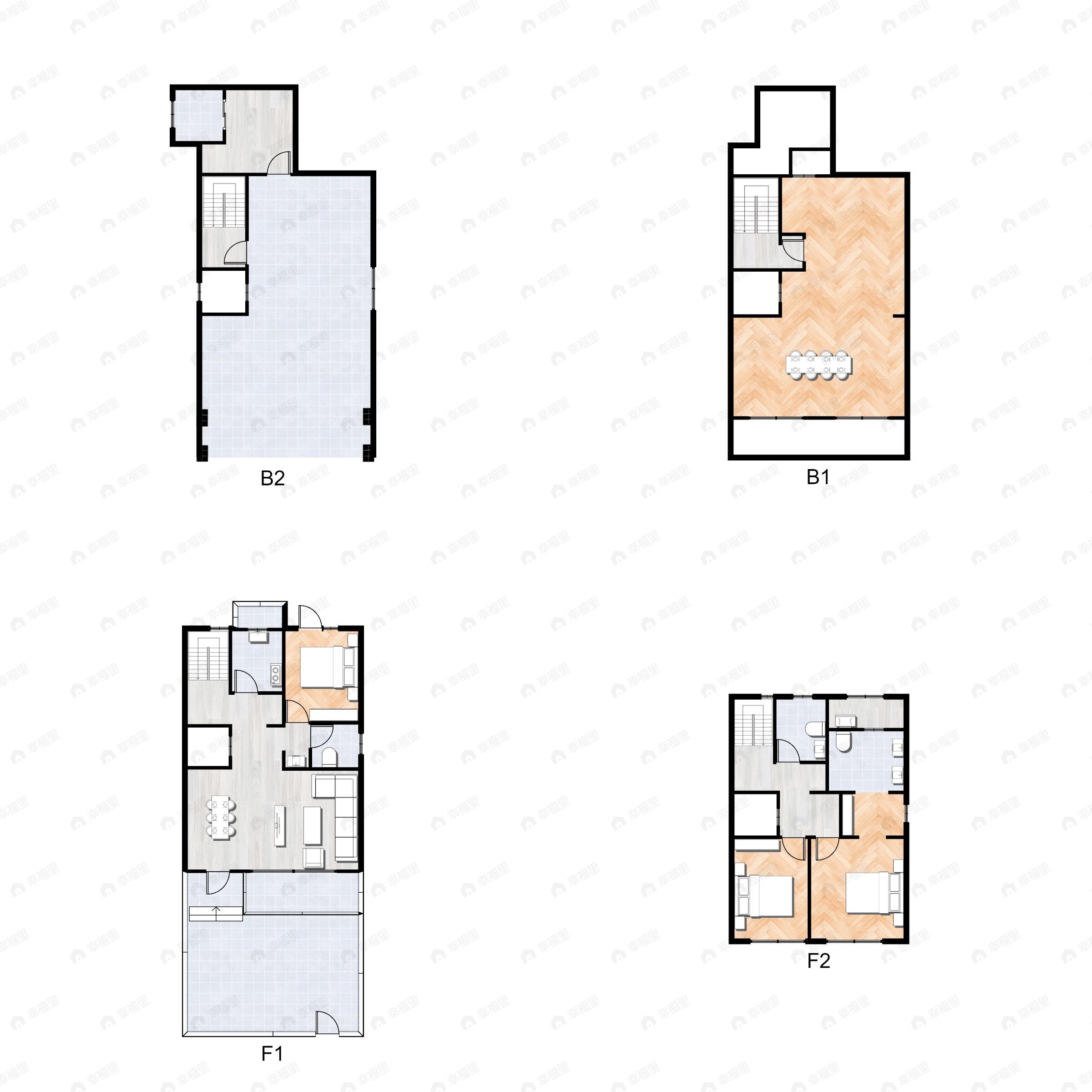 4室3厅3卫建面200平户型图