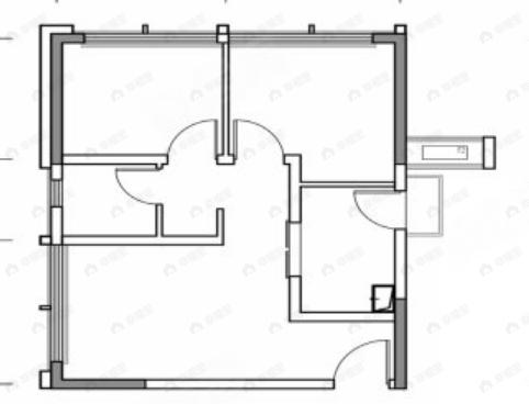 蓝光西环里2室2厅1卫户型图