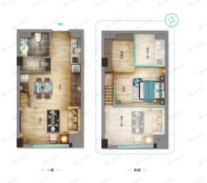 华中智谷1室2厅1卫户型图